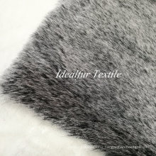 Tip Discharge Black Faux Fur